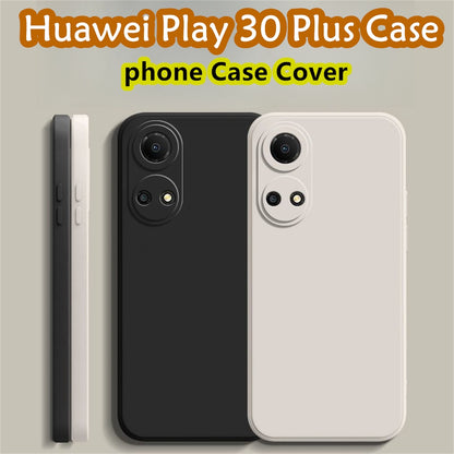 For Huawei Play 30 Plus Cover Drop and wear resistant Silicone Full Case Classic Simple Solid Color Phone Case Cover