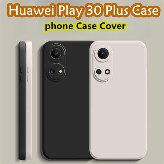 For Huawei Play 30 Plus Cover Drop and wear resistant Silicone Full Case Classic Simple Solid Color Phone Case Cover