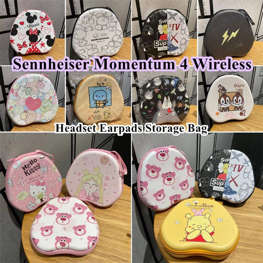 For Sennheiser Momentum 4 Wireless Headphone Case Cartoon Creative Patterns Headset Earpads Storage Bag Casing Box