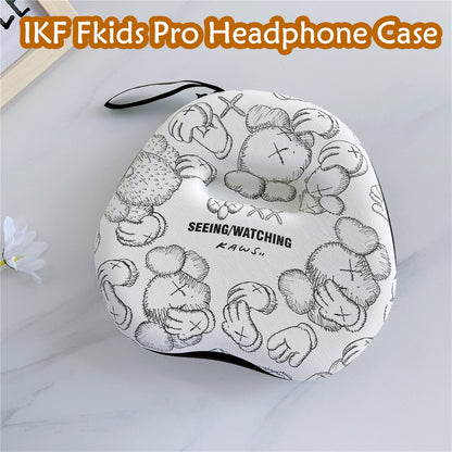 For IKF Fkids Pro Headphone Case Cartoon Creative Patterns Headset Earpads Storage Bag Casing Box