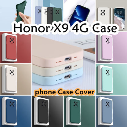 For Honor X9 4G Cover Drop and wear resistant Silicone Full Case Classic Simple Solid Color Phone Case Cover