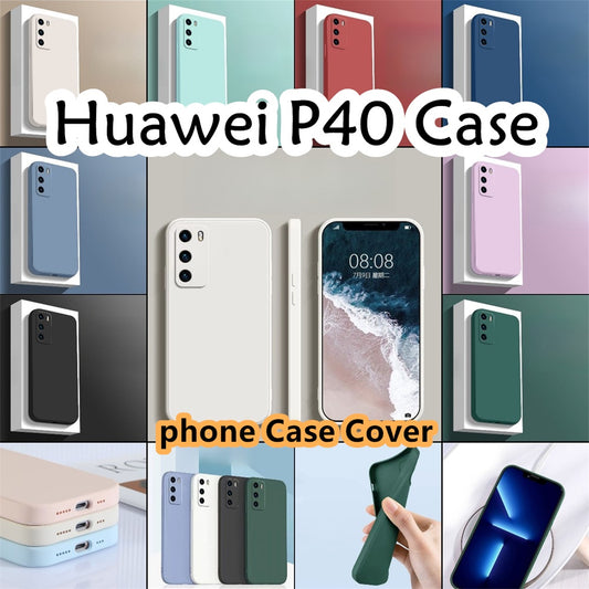 For Huawei P40 Cover Drop and wear resistant Silicone Full Case Classic Simple Solid Color Phone Case Cover