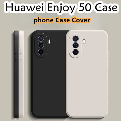 For Huawei Enjoy 505 Cover Drop and wear resistant Silicone Full Case Classic Simple Solid Color Phone Case Cover