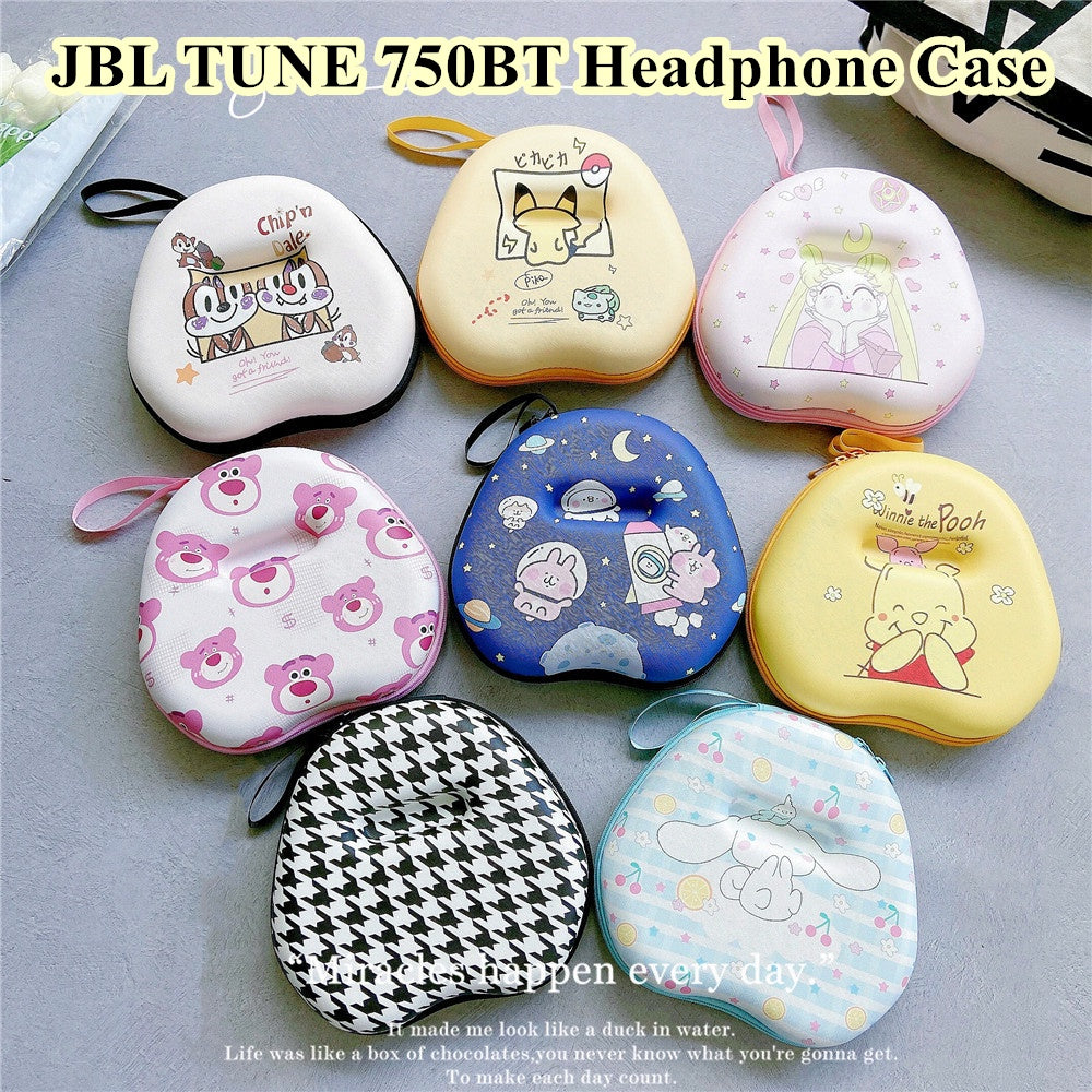 For JBL TUNE 750BT Headphone Case Cartoon Creative Patterns Headset Earpads Storage Bag Casing Box