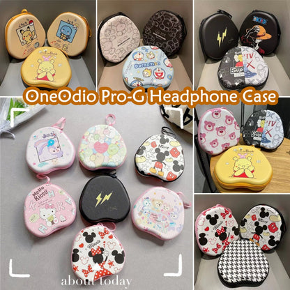 For OneOdio Pro-G Headphone Case Cartoon Creative Patterns Headset Earpads Storage Bag Casing Box