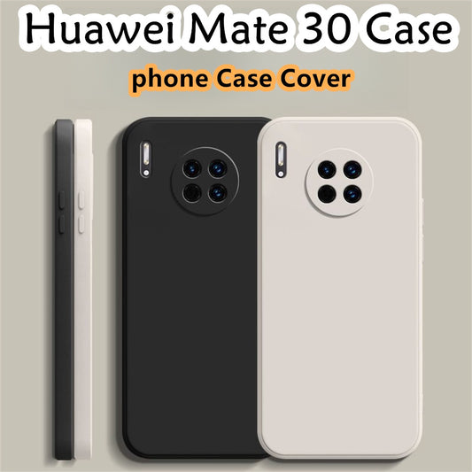 For Huawei Mate 30 Cover Drop and wear resistant Silicone Full Case Classic Simple Solid Color Phone Case Cover