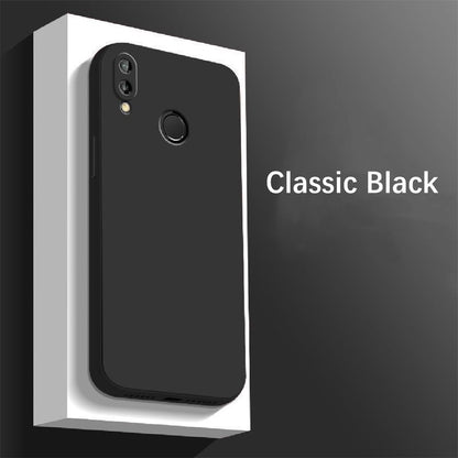 For Huawei P Smart Plus Cover Drop and wear resistant Silicone Full Case Classic Simple Solid Color Phone Case Cover