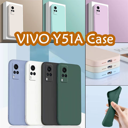 For VIVO Y51A Cover Drop and wear resistant Silicone Full Case Classic Simple Solid Color Phone Case Cover