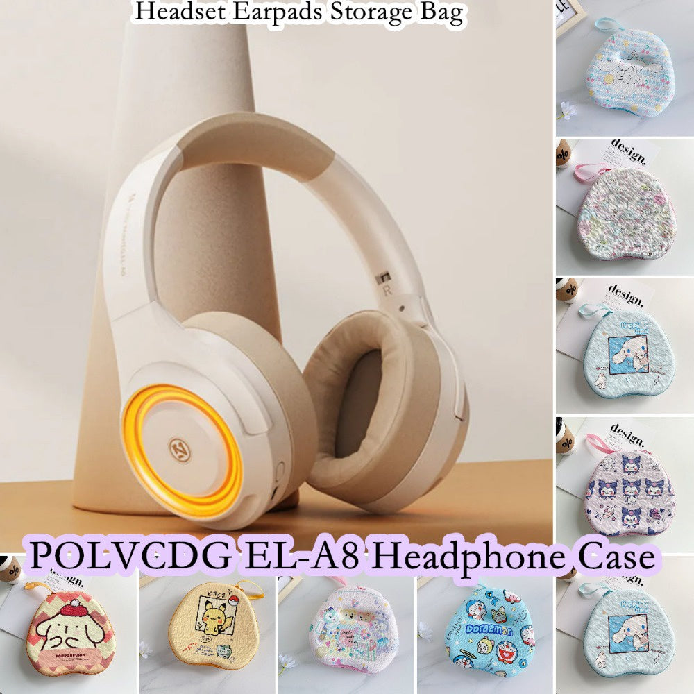For POLVCDG EL-A8 Headphone Case Cartoon Creative Patterns Headset Earpads Storage Bag Casing Box