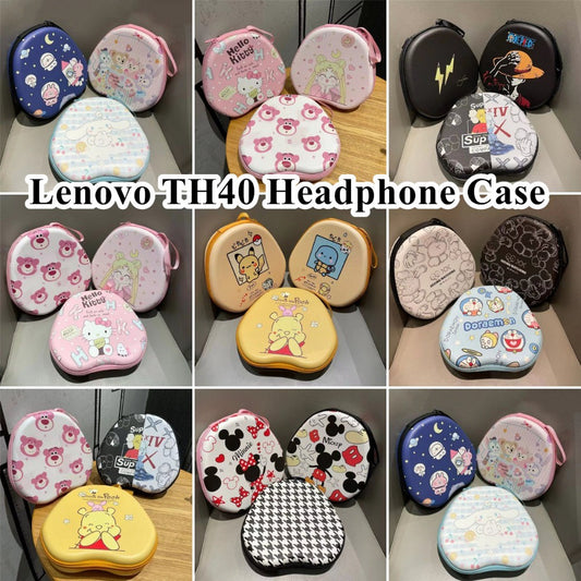For Lenovo TH40 Headphone Case Cartoon Creative Patterns Headset Earpads Storage Bag Casing Box
