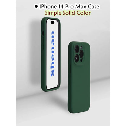 For IPhone 14 Pro Max Cover Drop and wear resistant Silicone Full Case Classic Simple Solid Color Phone Case Cover
