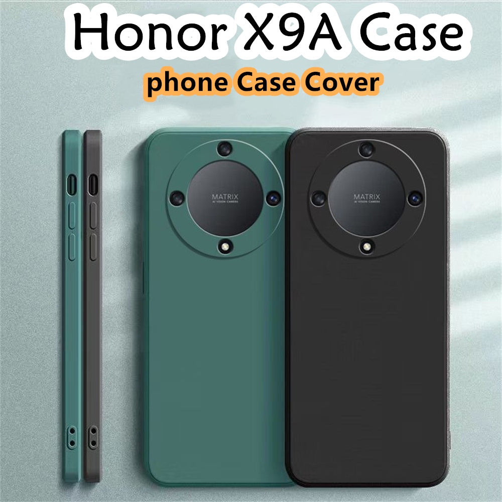 For Honor X9A Cover Drop and wear resistant Silicone Full Case Classic Simple Solid Color Phone Case Cover