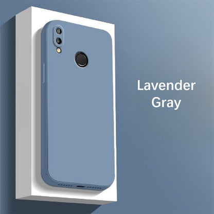 For Huawei Y9 2019 Cover Drop and wear resistant Silicone Full Case Classic Simple Solid Color Phone Case Cover