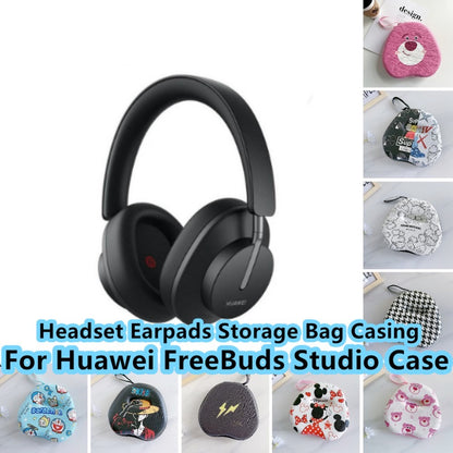For Huawei FreeBuds Studio Headphone Case Cartoon Creative Patterns Headset Earpads Storage Bag Casing Box