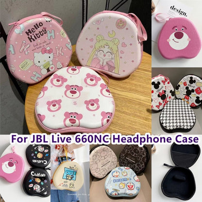 For JBL LIVE 660NC Headphone Case Cartoon Creative Patterns Headset Earpads Storage Bag Casing Box