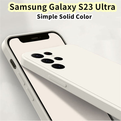For Samsung Galaxy S23 Ultra Cover Drop and wear resistant Silicone Full Case Classic Simple Solid Color Phone Case Cover