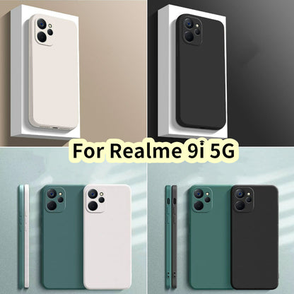 For Realme 9i 5G Cover Drop and wear resistant Silicone Full Case Classic Simple Solid Color Phone Case Cover