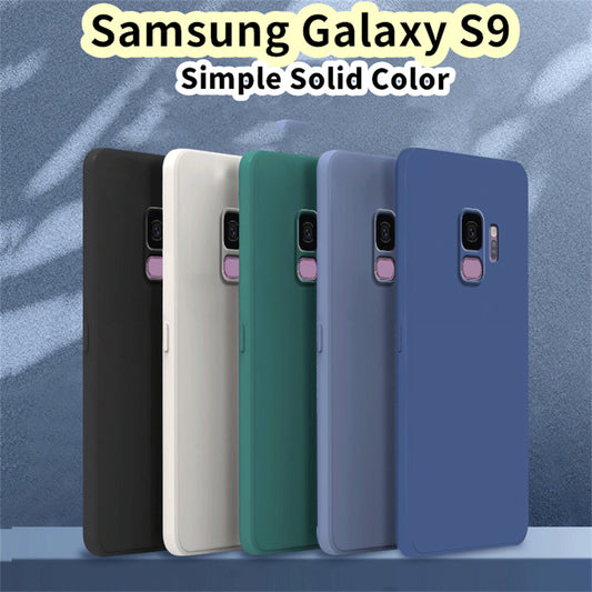For Samsung Galaxy S9 Cover Drop and wear resistant Silicone Full Case Classic Simple Solid Color Phone Case Cover