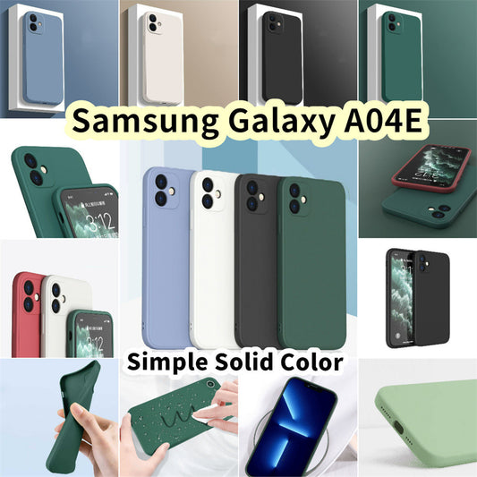 For Samsung Galaxy A04E Cover Drop and wear resistant Silicone Full Case Classic Simple Solid Color Phone Case Cover