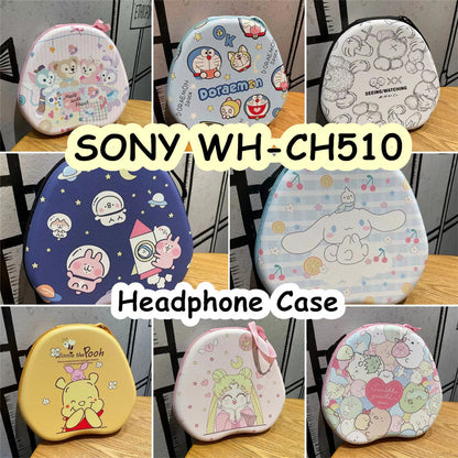 For SONY WH-CH510 Headphone Case Cartoon Creative Patterns Headset Earpads Storage Bag Casing Box