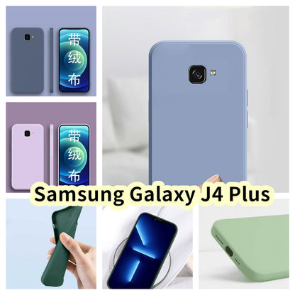 For Samsung Galaxy J4 Plus Cover Drop and wear resistant Silicone Full Case Classic Simple Solid Color Phone Case Cover