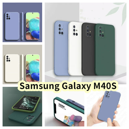 For Samsung Galaxy M40S Cover Drop and wear resistant Silicone Full Case Classic Simple Solid Color Phone Case Cover