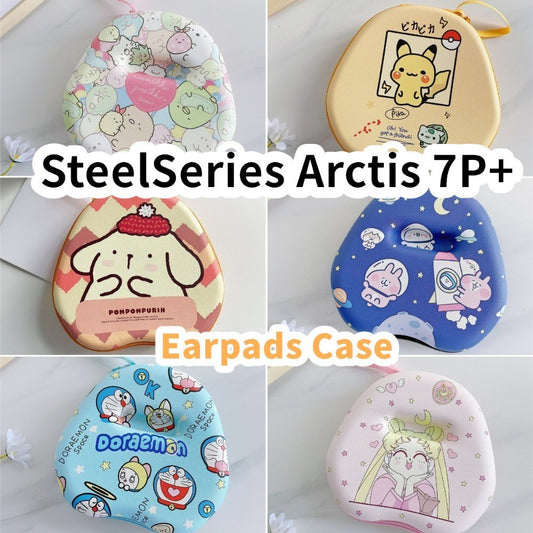 For SteelSeries Arctis 7P+ Headphone Case Cartoon Creative Patterns Headset Earpads Storage Bag Casing Box