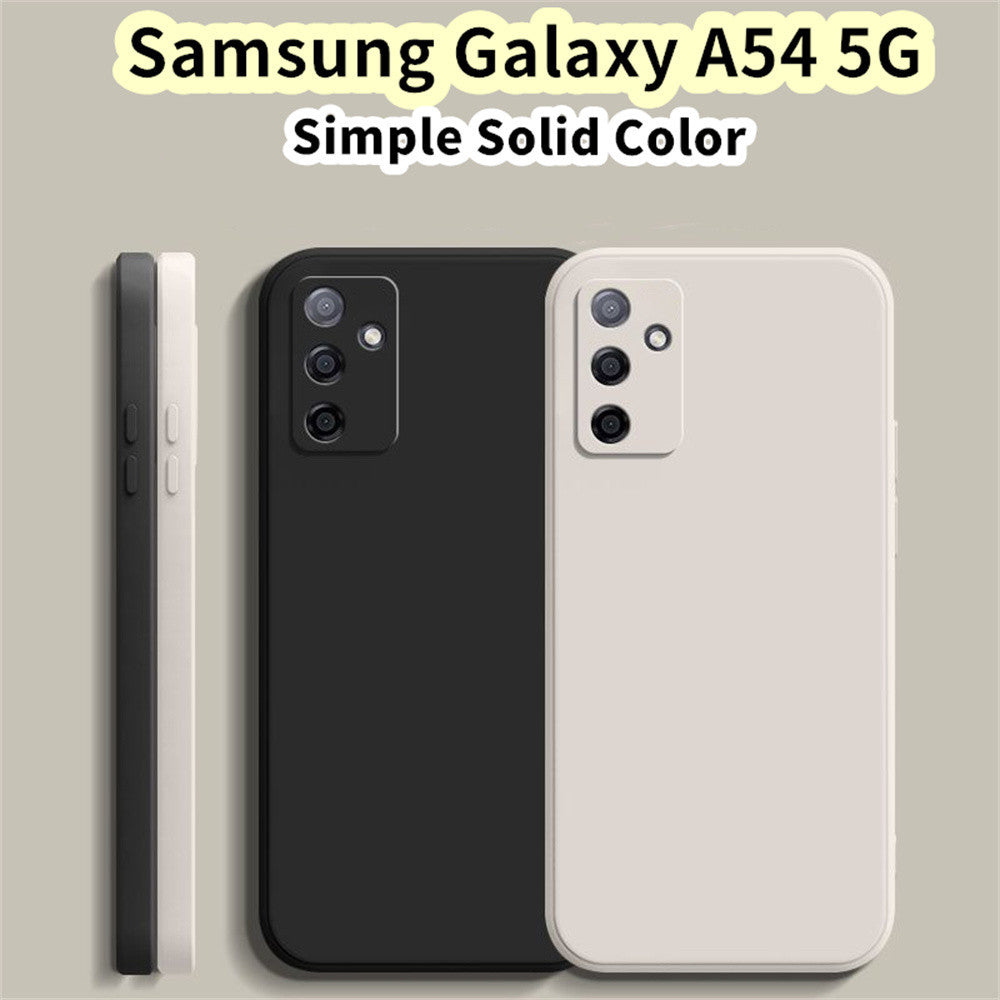 For Samsung Galaxy A54 5G Cover Drop and wear resistant Silicone Full Case Classic Simple Solid Color Phone Case Cover