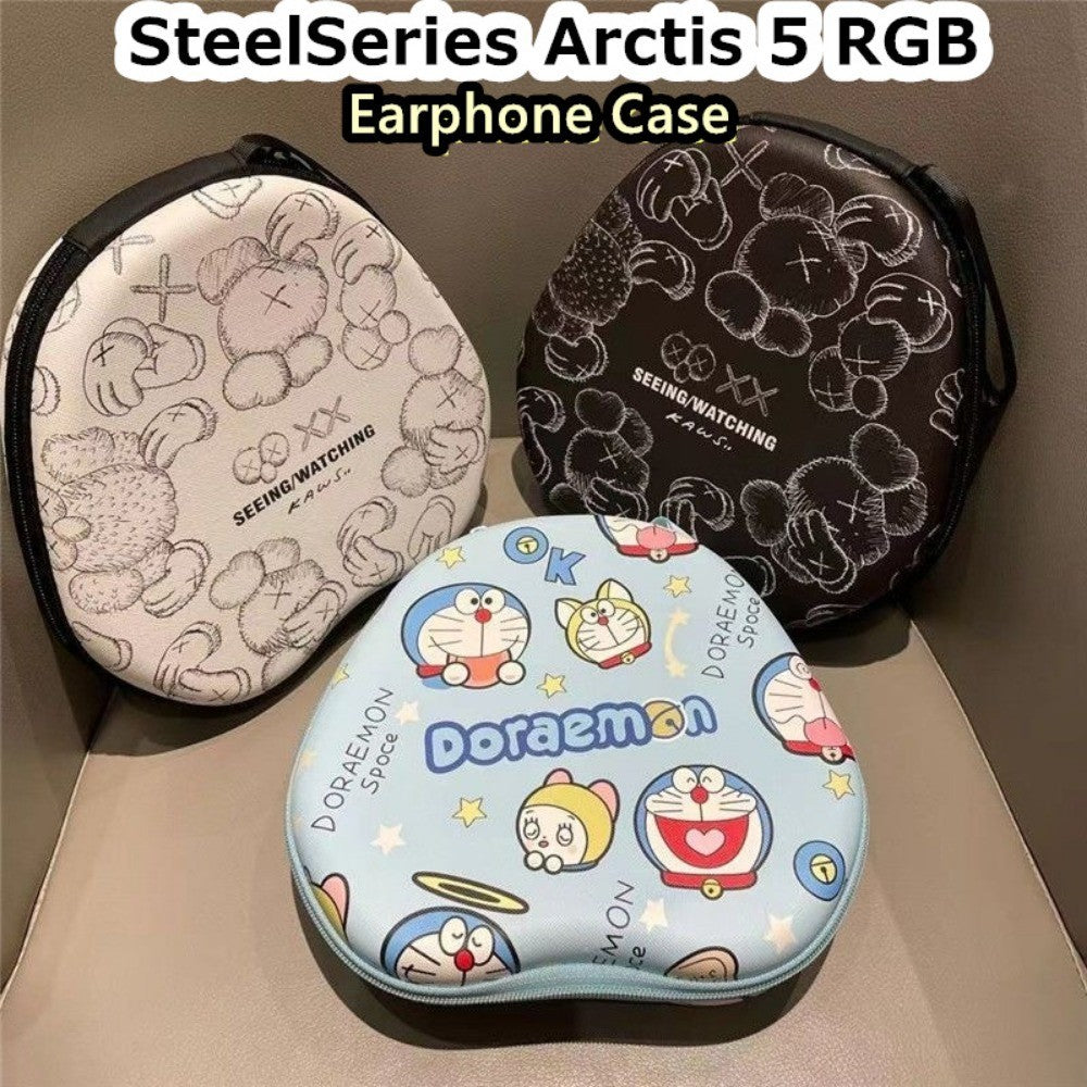 For SteelSeries Arctis 5 RGB Headphone Case Cartoon Creative Patterns Headset Earpads Storage Bag Casing Box