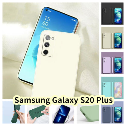 For Samsung Galaxy S20 Plus Cover Drop and wear resistant Silicone Full Case Classic Simple Solid Color Phone Case Cover