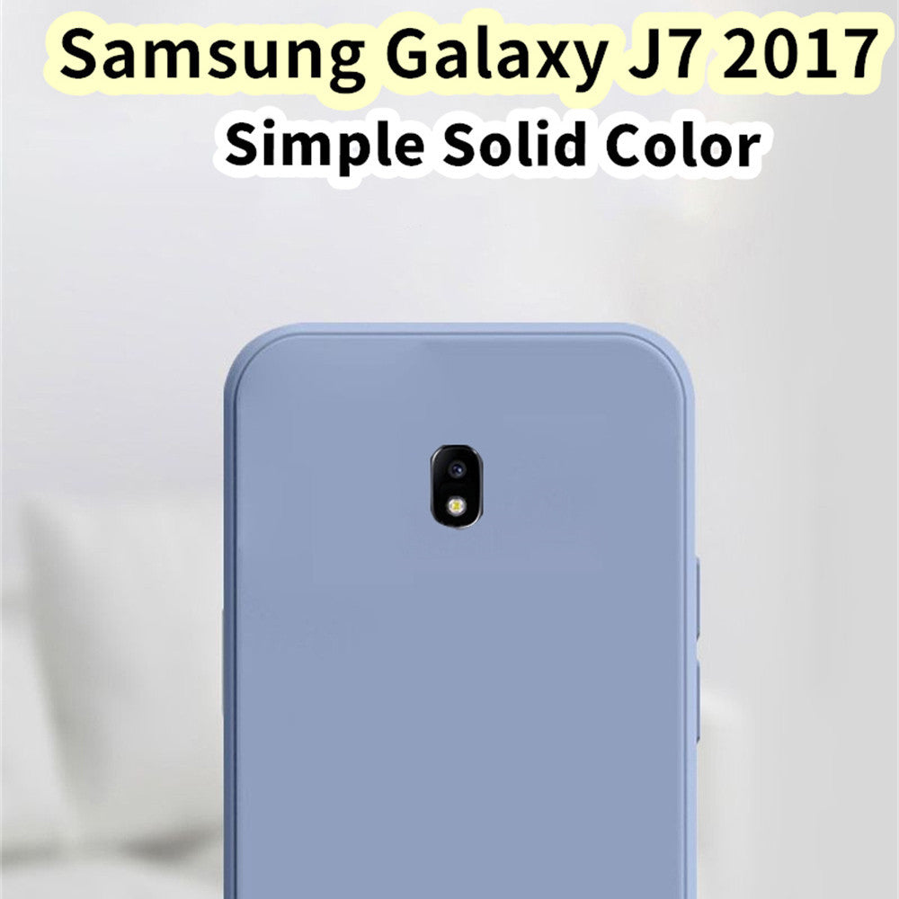 For Samsung Galaxy J7 2017 Cover Drop and wear resistant Silicone Full Case Classic Simple Solid Color Phone Case Cover