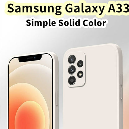 For Samsung Galaxy A33 Cover Drop and wear resistant Silicone Full Case Classic Simple Solid Color Phone Case Cover