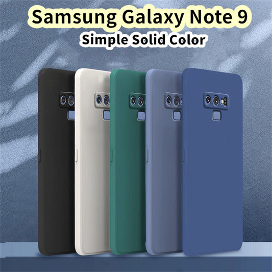 For Samsung Galaxy Note 9 Cover Drop and wear resistant Silicone Full Case Classic Simple Solid Color Phone Case Cover