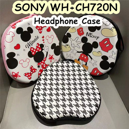 For SONY WH-CH720N Headphone Case Cartoon Creative Patterns Headset Earpads Storage Bag Casing Box