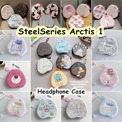 For SteelSeries Arctis 1 Headphone Case Cartoon Creative Patterns Headset Earpads Storage Bag Casing Box