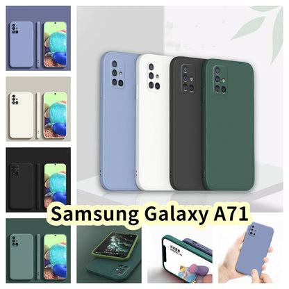 For Samsung Galaxy A71 Cover Drop and wear resistant Silicone Full Case Classic Simple Solid Color Phone Case Cover