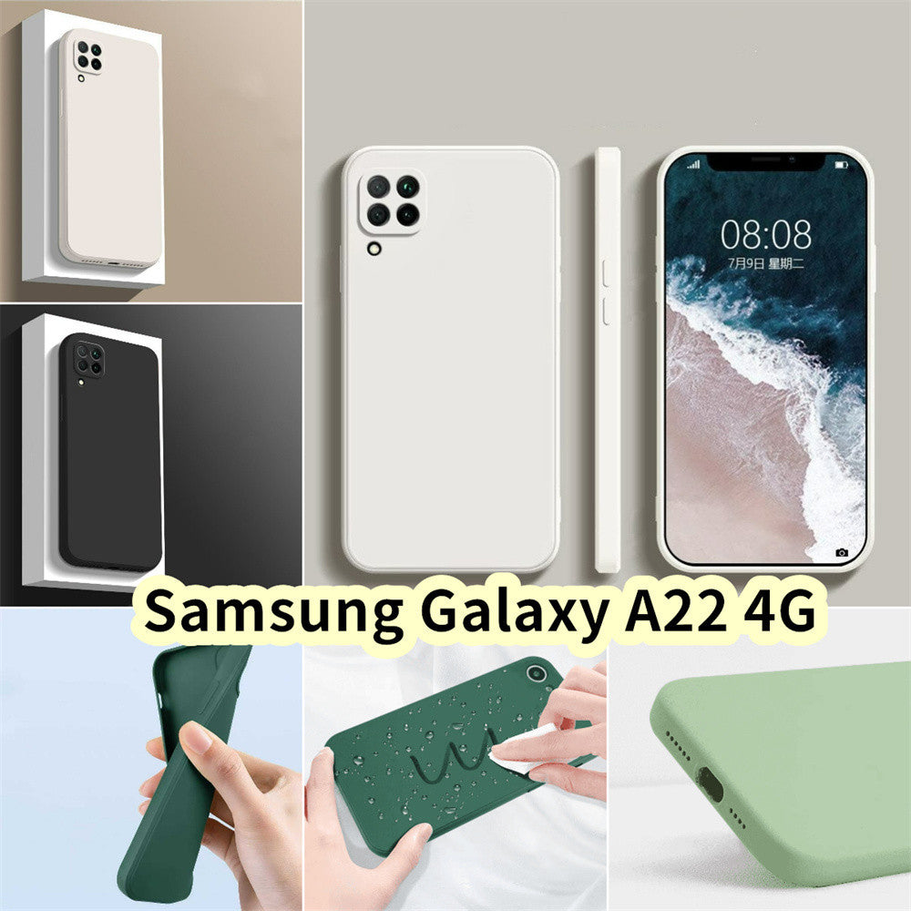 For Samsung Galaxy A22 4G Cover Drop and wear resistant Silicone Full Case Classic Simple Solid Color Phone Case Cover