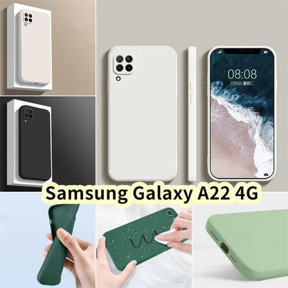 For Samsung Galaxy A22 4G Cover Drop and wear resistant Silicone Full Case Classic Simple Solid Color Phone Case Cover