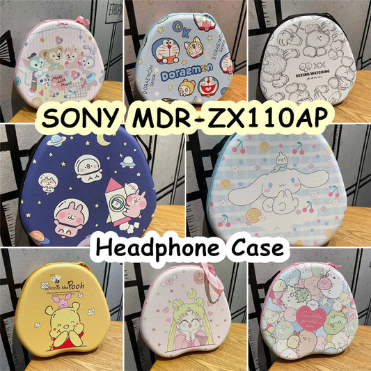 For SONY MDR-ZX110AP Headphone Case Cartoon Creative Patterns Headset Earpads Storage Bag Casing Box