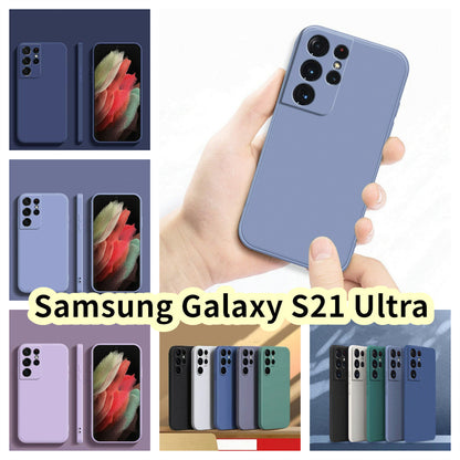 For Samsung Galaxy S21 Ultra Cover Drop and wear resistant Silicone Full Case Classic Simple Solid Color Phone Case Cover