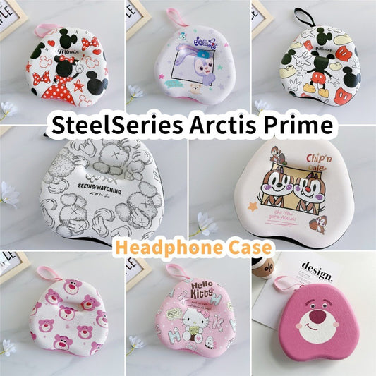For SteelSeries Arctis Prime Headphone Case Cartoon Creative Patterns Headset Earpads Storage Bag Casing Box