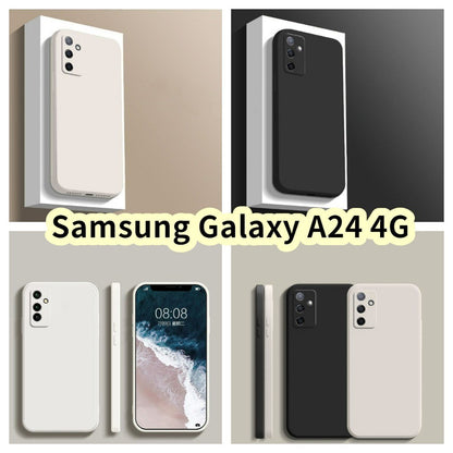 For Samsung Galaxy A24 4G Cover Drop and wear resistant Silicone Full Case Classic Simple Solid Color Phone Case Cover