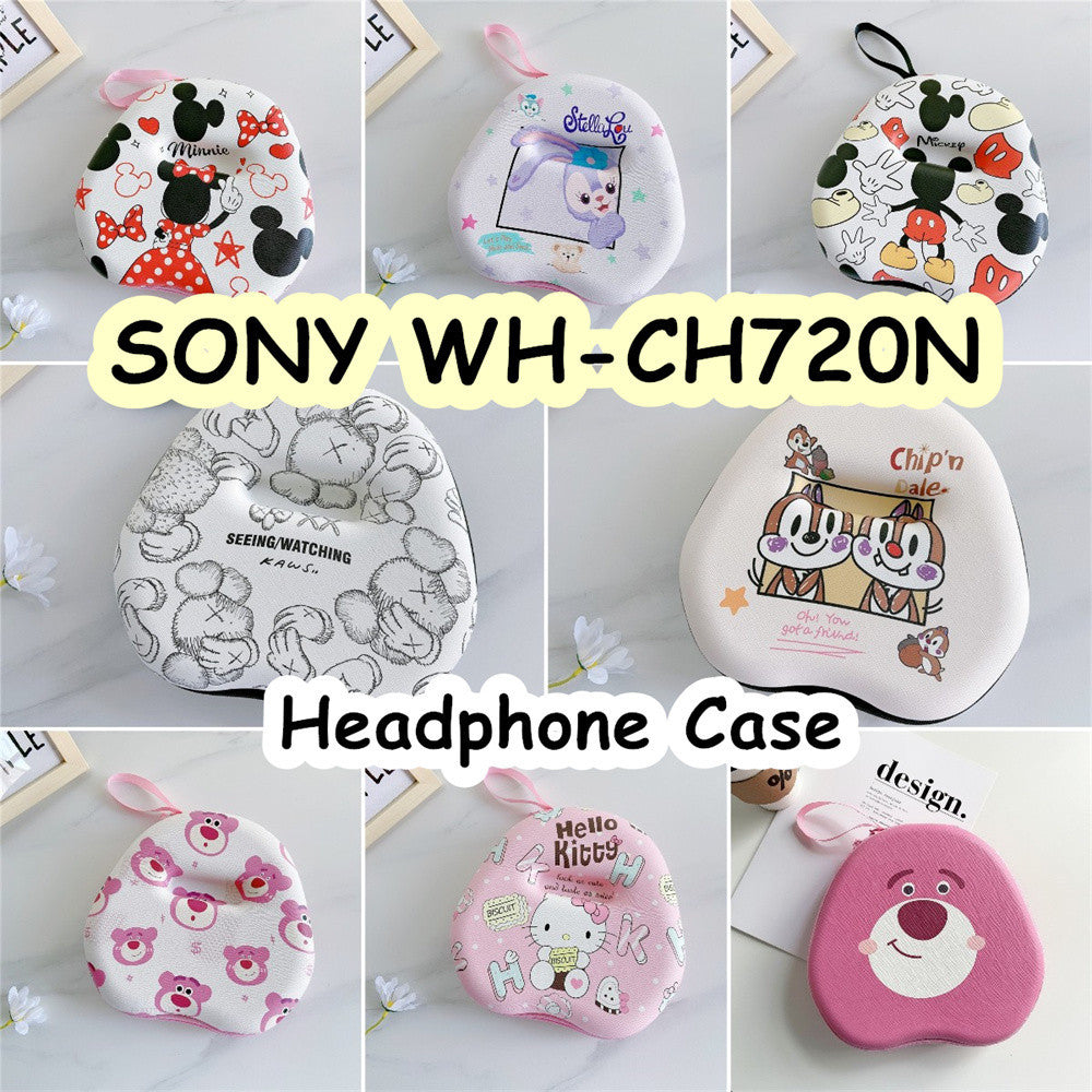 For SONY WH-CH720N Headphone Case Cartoon Creative Patterns Headset Earpads Storage Bag Casing Box