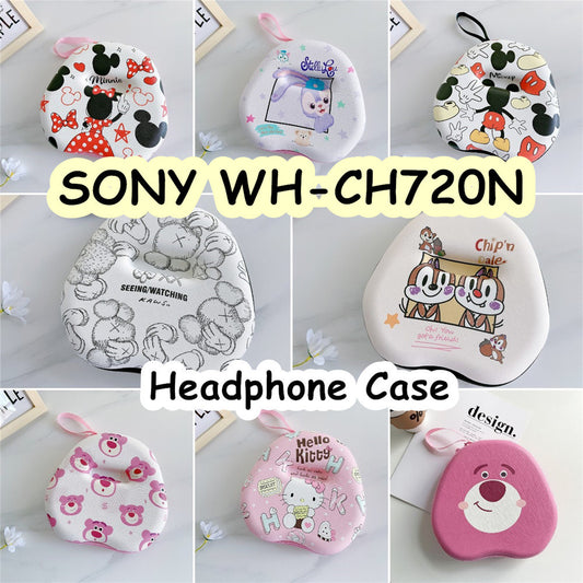 For SONY WH-CH720N Headphone Case Cartoon Creative Patterns Headset Earpads Storage Bag Casing Box