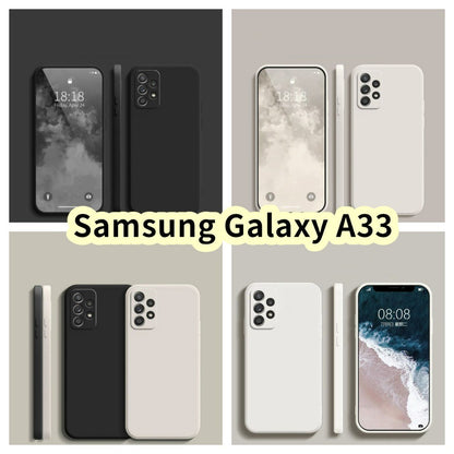 For Samsung Galaxy A33 Cover Drop and wear resistant Silicone Full Case Classic Simple Solid Color Phone Case Cover