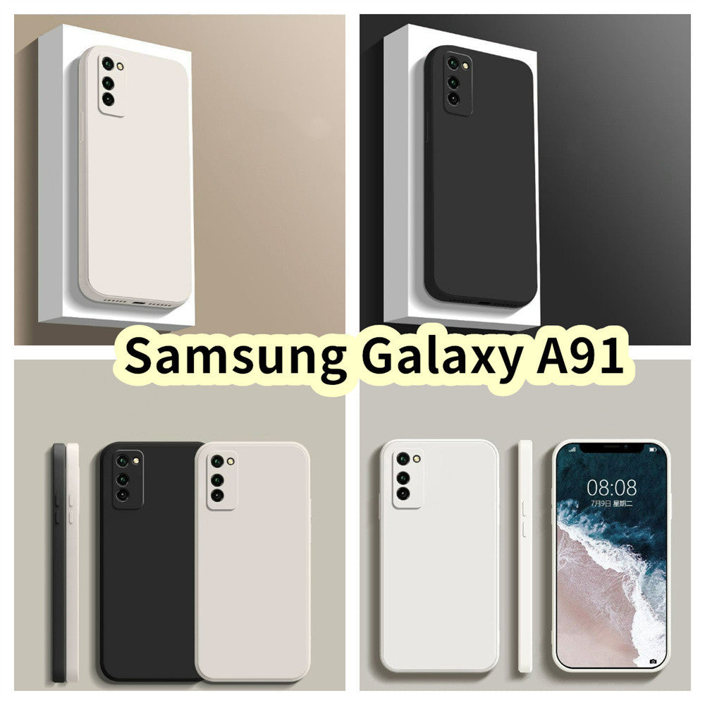 For Samsung Galaxy A91 Cover Drop and wear resistant Silicone Full Case Classic Simple Solid Color Phone Case Cover