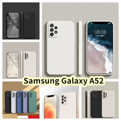 For Samsung Galaxy A52 Cover Drop and wear resistant Silicone Full Case Classic Simple Solid Color Phone Case Cover