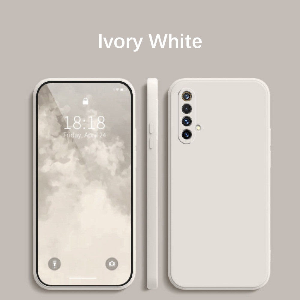 For Realme X50 Cover Drop and wear resistant Silicone Full Case Classic Simple Solid Color Phone Case Cover