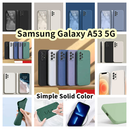 For Samsung Galaxy A53 5G Cover Drop and wear resistant Silicone Full Case Classic Simple Solid Color Phone Case Cover