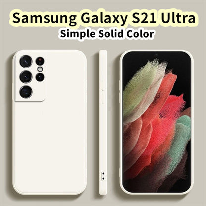 For Samsung Galaxy S21 Ultra Cover Drop and wear resistant Silicone Full Case Classic Simple Solid Color Phone Case Cover